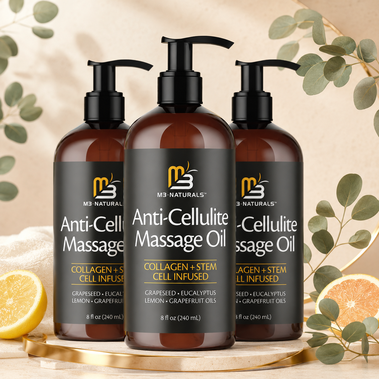 M3naturals Celulitis Oil Massage 400ml
