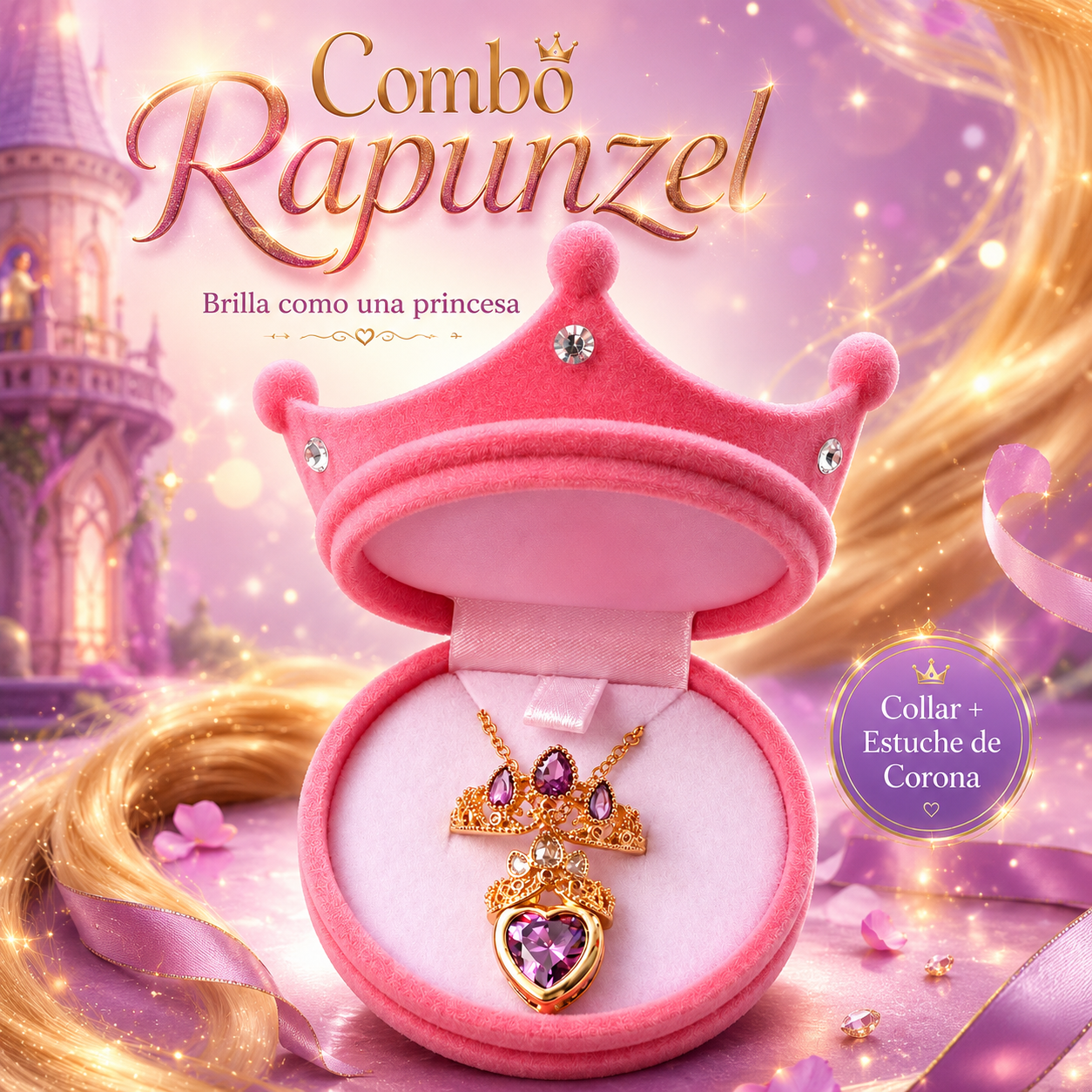 Combo Rapunzel Caja Corona